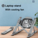 Portable Laptop Stand With Cooling Fan Foldable Stand Adjustable Aluminum Alloy Notebook Holder