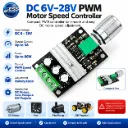 DC 6V 12V 24V 28VDC 3A 80W PWM Motor Speed Controller Regulator Adjustable 3A Motor Speed Controller Regulator