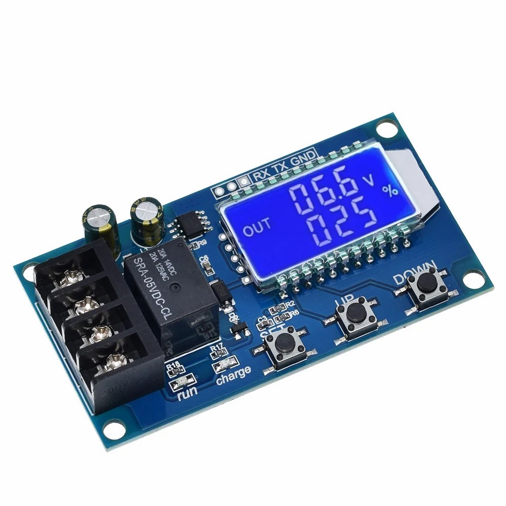 XY-L10A battery charging control module digital full power off overcharge protection switch 6-60V