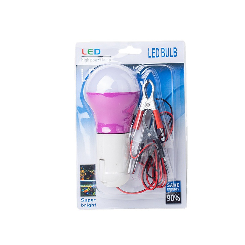 DC12V lamp low-voltage night market lamp battery clip lamp bulb with switch