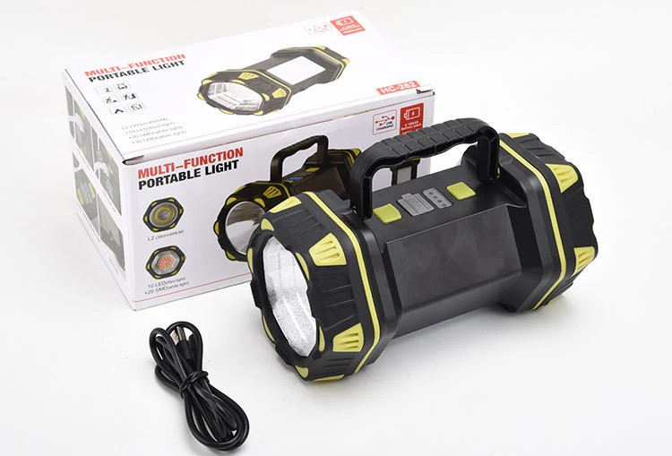 High Power Led Flashlights Side Light Portable Searchlight Rechargeable 4800mAh Power Bank Outdoor 8Modes Emergency Light