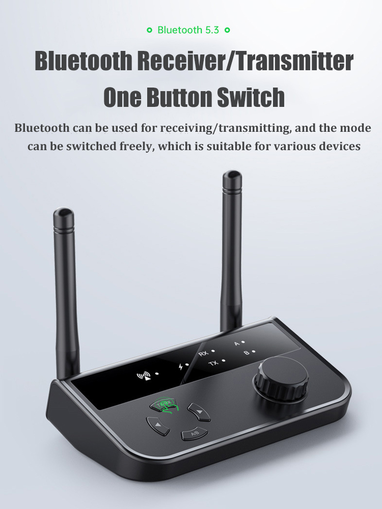 B39 Bluetooth 5.3 Audio Adapter 3.5mm AUX 2 RCA Stereo Music Wireless TWS Adapter