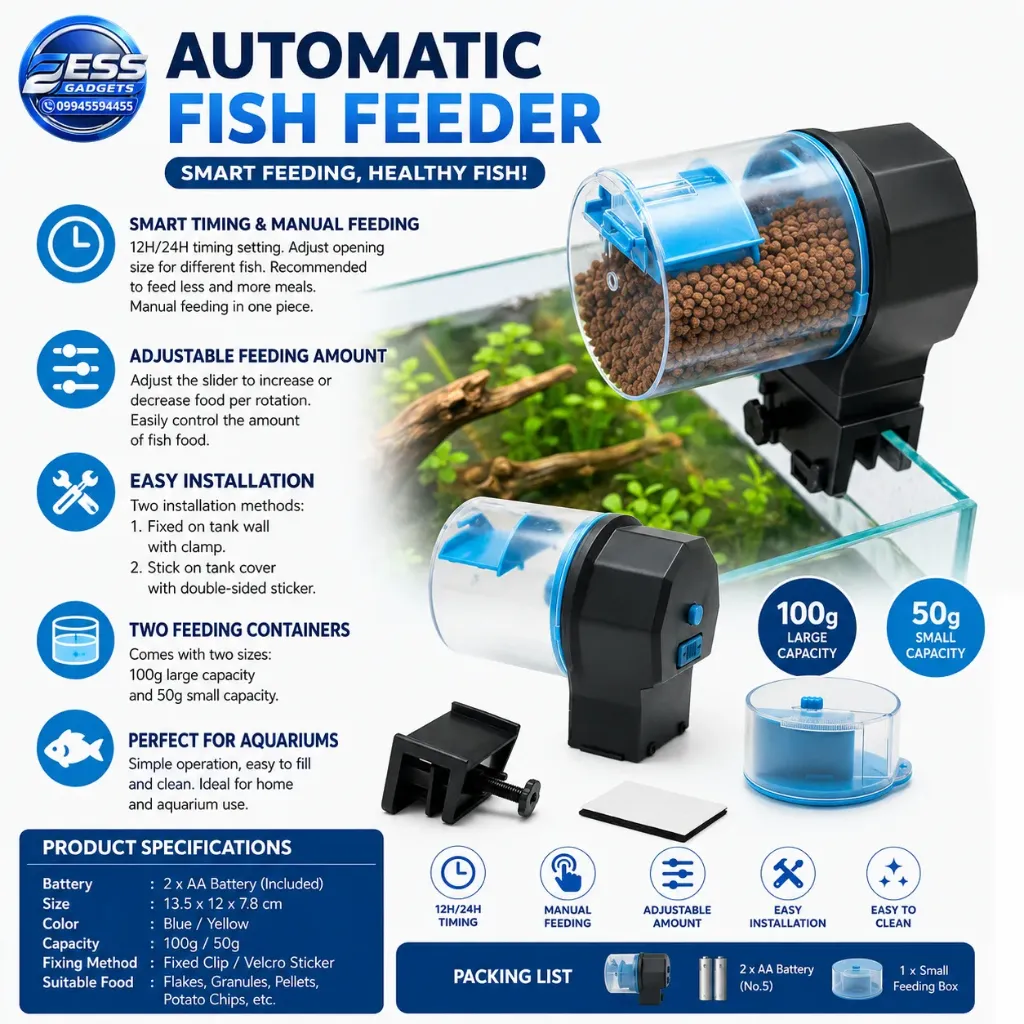 Aquarium Automatic Tank Fish Feeder Electronic Auto Fish Food Dispenser