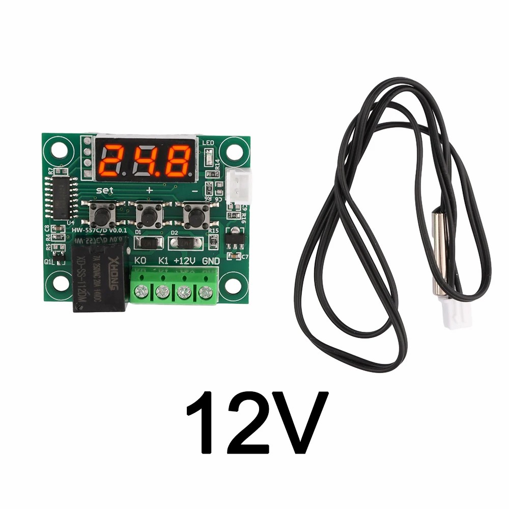 W1209 DC 12V Mini thermostat Temperature controller Incubation thermostat temperature control switch