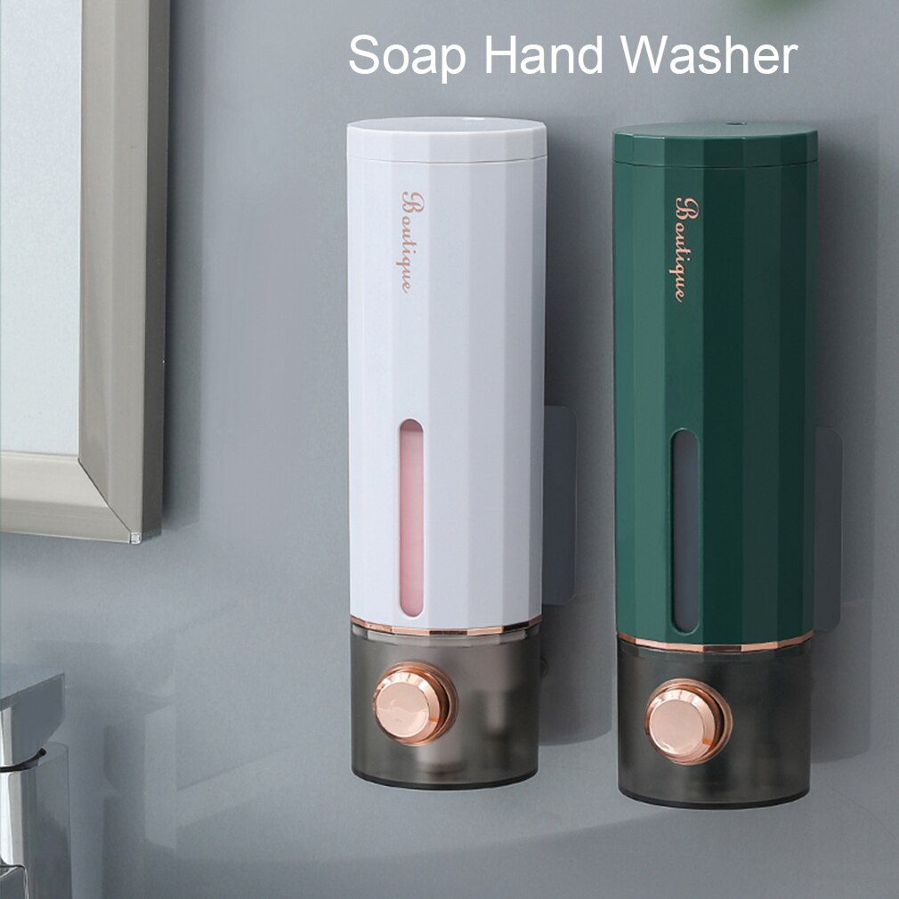 Wall Mount Soap Shower Gel Dispenser Bottle Plastic Hanging Hook Rack Hand Sanitizer Holder Bathroom Kitchen Organizer(450m0)