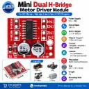 2-way DC motor drive module forward and reverse PWM speed regulation dual H-bridge stepper motor mini super L298N