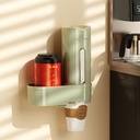 Disposable cup holder water dispenser cup holder punch-free paper cup holder wall-mounted dust-proof storage rack