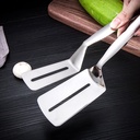 Stainless Steel Frying Shovel Clip Multifunctional Steak BBQ Tongs Frying Fish Spatula Clip Bread Clip