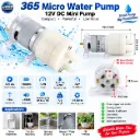 Micro Water Pump 365 Motor DC Self Priming Pump Silent Electric Diaphragm Pump Large Flow 1.45L/Min ABS Food Grade