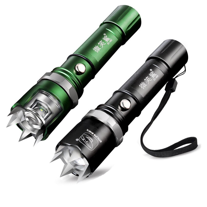 Led Rechargeable Aluminum Alloy Flashlight Defense Flashlight