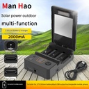 3 slot Solar lithium battery multi-function charger for 26650/21700/18650/18500/16340/14500
