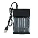 Four-slot Multi-Compatible AA/AAA Battery USB Charger