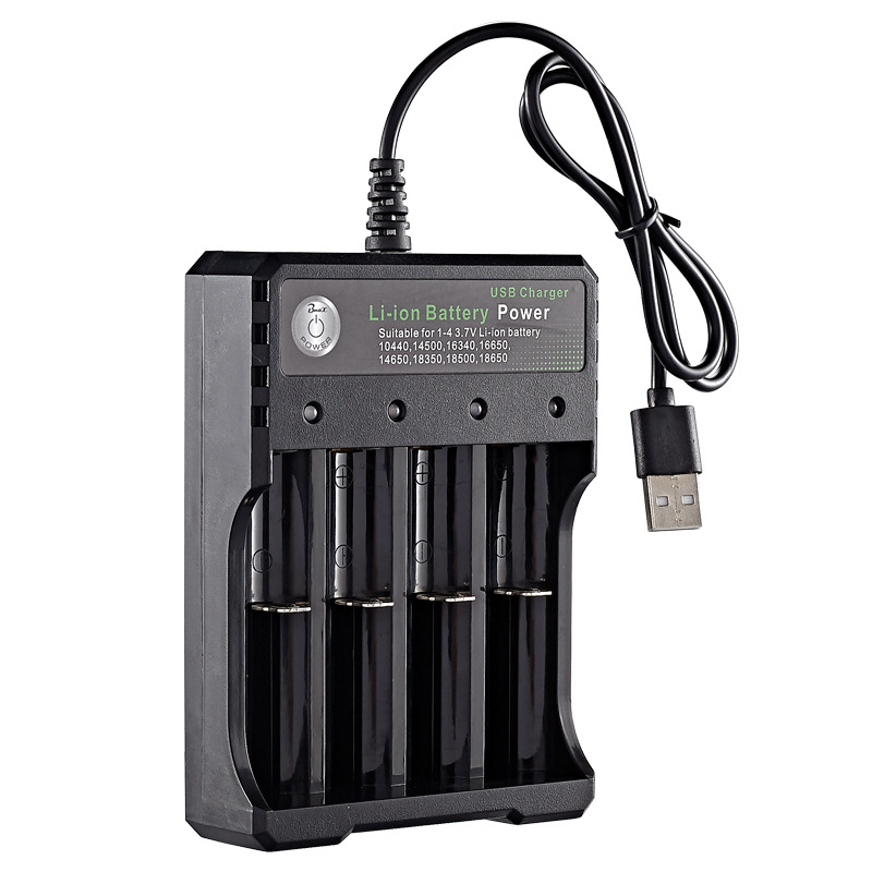 BmaX 4 Slots Battery Charger Intelligent Fast LED Indicator USB 10440 14500 16340 16650 14650 18350 18500 18650 Rechargeable