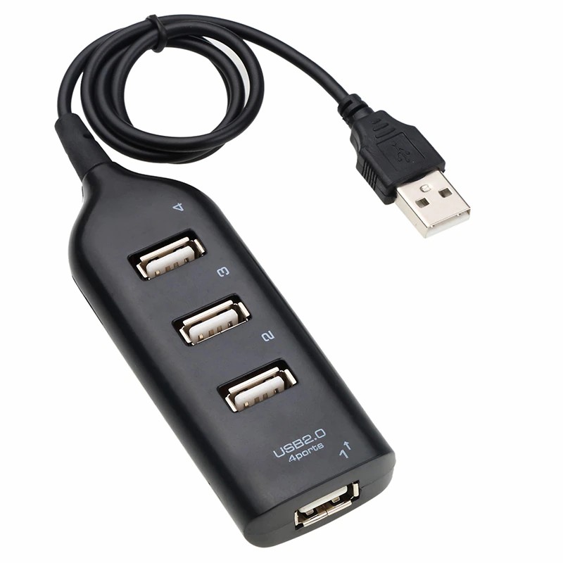 4 Port USB 2.0 Hub Particularly great for recent notebooks that provide a limited number of USB ports