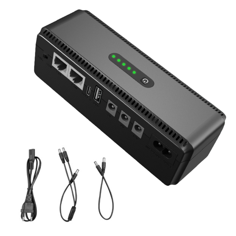 10400mAh UPS Power Supply 5V 9V 12V 18W Battery Backup Mini UPS Support POE for router CCTV