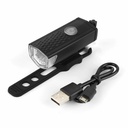 USB Rechargeable Bike Light Set Front Light with Taillight Easy to Install 3 Modes Bicycle Accessories