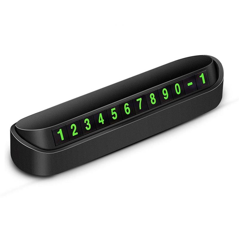 Luminous Glow-in-the-dark Car Temporary Parking Card Magnetic Hidden Telephone Number Plate Auto Park Stop Auto Accessories