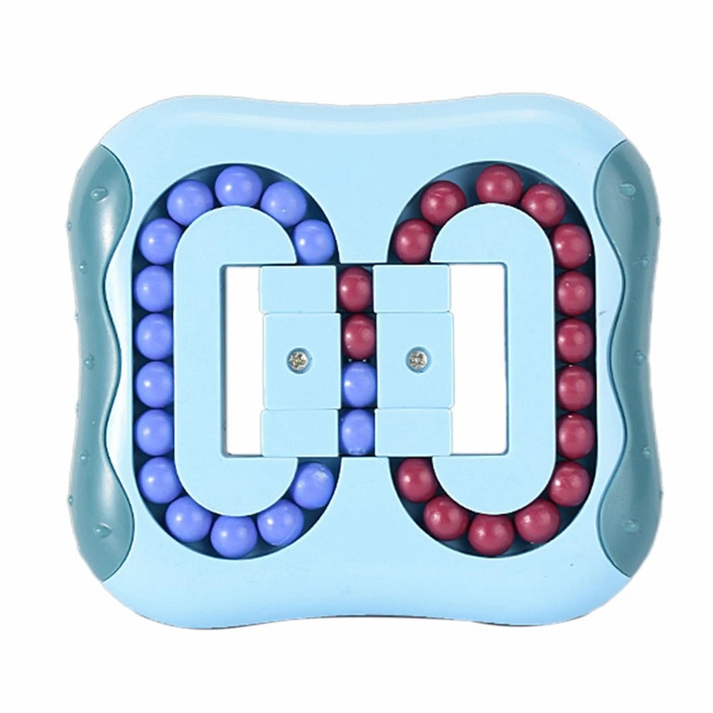 Rotating Magic Beans Cube Fingertip Fidget Toys Kids Spin Bead Cube Hamburger Toy Cube Adults Kids Stress Relief Education Toys
