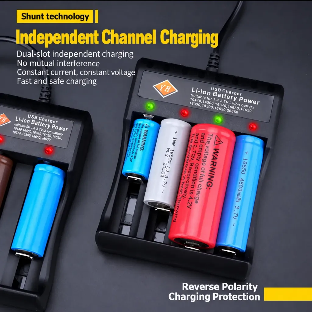 YH-18650-4U 4-Slot Li-ion Battery Charger