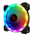 Coolmoon GUANGMANG Case Fan 12cm Double Aperture Aurora Automatic Color Changing Mirage Mute Desktop RGB Cooling Fan