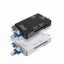 All in One Micro USB Type-c OTG TF SD Card Reader Dual Slot Flash Memory Card Adapter