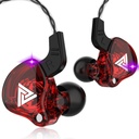QKZ AK6 Copper Driver HiFi Earphones In Ear Sport Headphones ports Wired Earphones With Microphone Noise Cancelling Headset