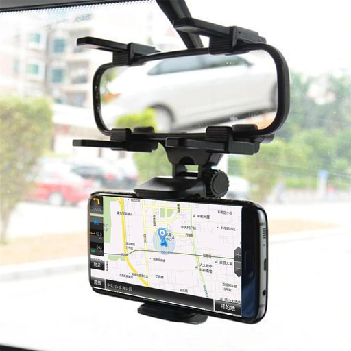 Car rearview mirror phone holder