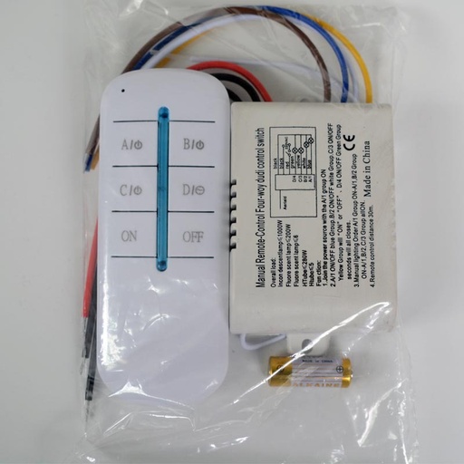 220V Four-way wireless remote control lighting switch