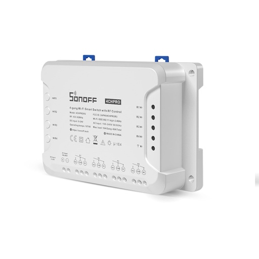 Sonoff 4CH Pro R3 10A /Gang 4 Channel Wifi Smart Switch 433 MHZ RF Remote Wifi Lights Switch Supports 4 Devices Works with Alexa