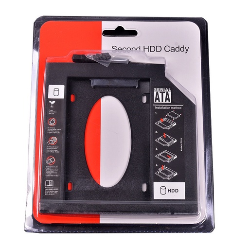 Plastic 9.5 12.7mm HDD Caddy SATA 3.0 Optibay 2.5'' Hard Disk Drive Enclosure SSD Case Box For Laptop CD-ROM DVD-ROM HDD Case