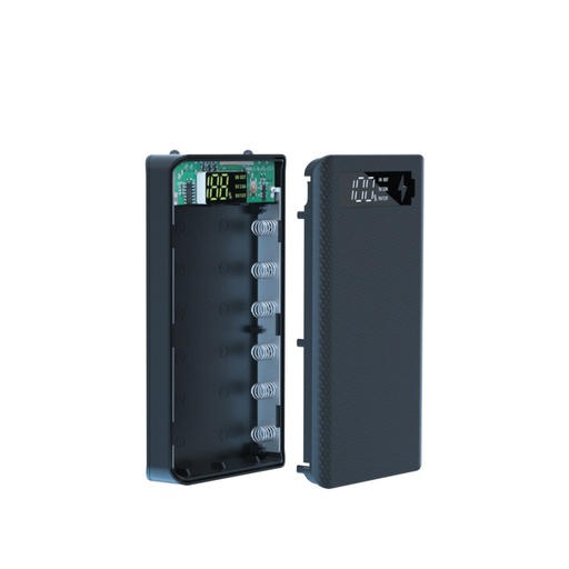 QC 3.0 Quick Charge Version Detachable 6*18650 Power Bank Case Dual USB Mobile Phone Charge PD DIY Shell 18650 Battery Holder