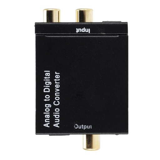 Analog to digital audio converter left and right channel analog signal to coaxial optical fiber digital signal converter