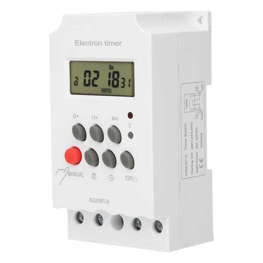 KG316T-II Digital Programmable Timer Din Rail Time Switch 220VAC 25A Digital Timer Switch