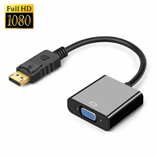 1080P Display Port DP To VGA Adapter Cable Male To Female Converter for PC Computer Laptop HDTV Monitor Projector