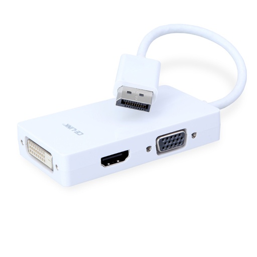 DisplayPort To HDMI-compatible VGA DVI Adapter 4K DP 3 In 1 Connector Video Display Converter for PC Projector Laptop HDTV