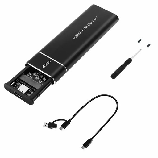 USB 3.1 Type C Dual Protocol M2 SSD Case M.2 NVME NGFF SATA SSD Enclosure Adapter 10Gbps External Enclosure Supports M and B&M Keys