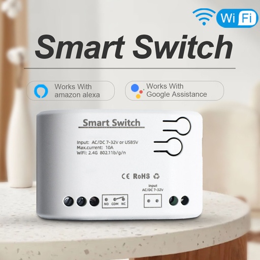 eWeLink Smart Wifi RF 433Mhz Relay Module On Off Controller 1CH 7-32V 10A Remote Control Light Switch