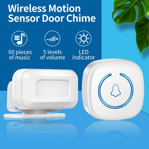Wireless Motion Sensor Detector Alarm Home Security Alarm Store Ring Door Entry Doorbell Alert