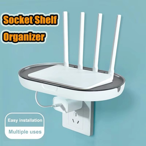 Punch-free socket rack wall router camera bracket wall storage rack