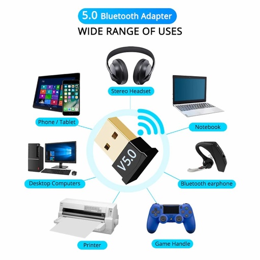 USB Bluetooth 5.0 All in One Bluetooth 5.0 Dongle and Adapter