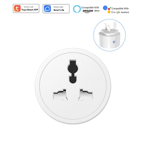 16A Tuya Smart life wifi metering universal socket smart plug mobile phone remote voice control