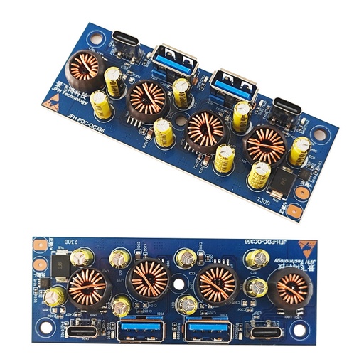 90W 4 port independent mobile phone fast charging charger module USB DC step-down QC3.0 vehicle energy storage power supply modification module