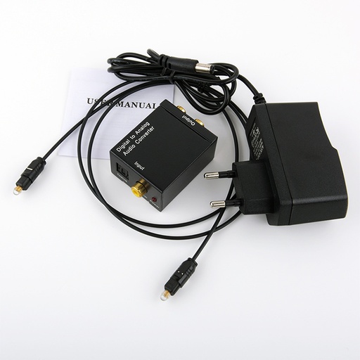 Digital to analog audio coaxial converter fiber optic to analog spdif