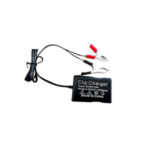 Portable Converter with Battery-Clip USB Converter Regulator with LED Light 3 Ports