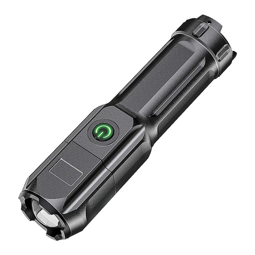 Flashlight Telescopic Zoom Strong Light Flashlight USB Charging Small Portable Spotlight Long-Range Flood Outdoor Lighting Lamp