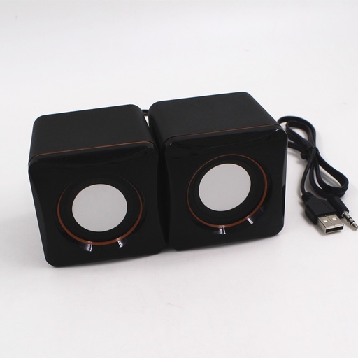Mini Universal Computer Speakers 2 Pcs USB Power Computer Speaker Stereo 3.5mm Plug For Desktop PC Laptop Wired Bass Sound