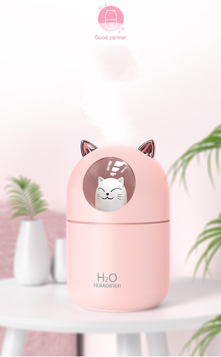 300ml Cute Cat Cool Mist Humidifier