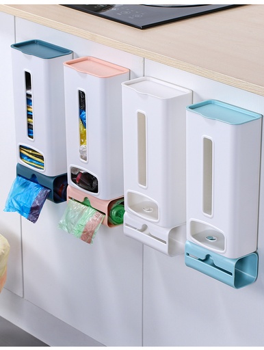 Creative Wall Mounted Garbage Bag Storage Box Bathroom Toilet Kitchen Plastic Storing Shelf