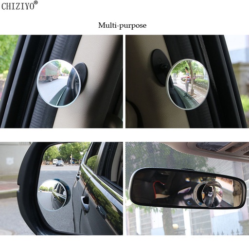 1 PC Car Back Seat Rear Passenger Get Off B-pillar Small Round Mirror Eliminate Blind Spot Dead Zone Mirror